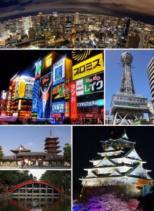 Những hình ảnh đặc trưng của thành phố Osaka (Nguồn ảnh Wikipedia)