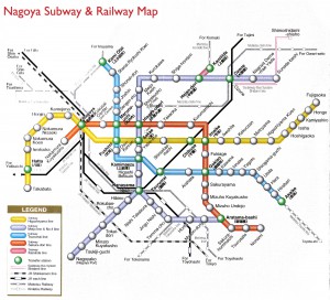 Bản đồ hệ thống đường sắt ở Nagoya
